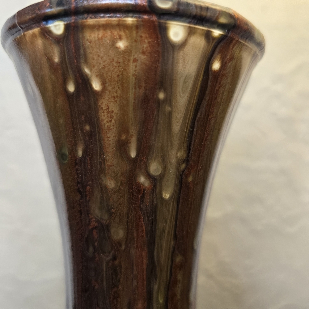 HANDCRAFTED Upcycled Glass Vase HANDPAINTED Abstract Tabletop Art Decor - Picture 11 of 17